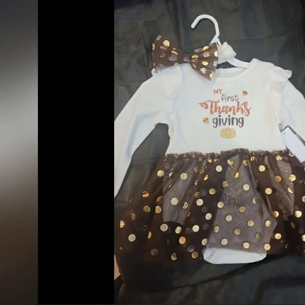 3 for $26 - Baby Starters My first Thanksgiving dress